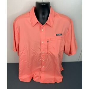 Eddie Bauer Men's Woven Tech Short Sleeve Button Down Shirt Desert Flower Sz 2X